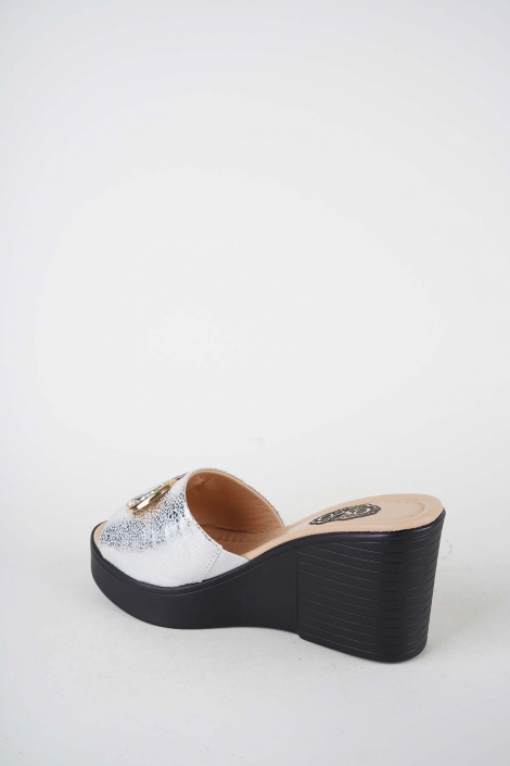 Hakiki Deri Yok Kadın Dolgu Topuklu Terlik 261189605