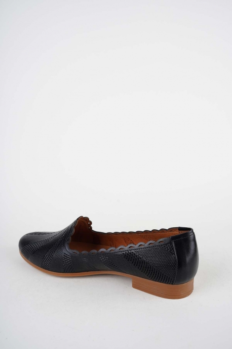 Hakiki Deri Siyah Kadın Babet Ayakkabı 251214104