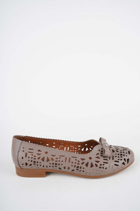 Hakiki Deri Vizon Kadın Babet Ayakkabı 261214109