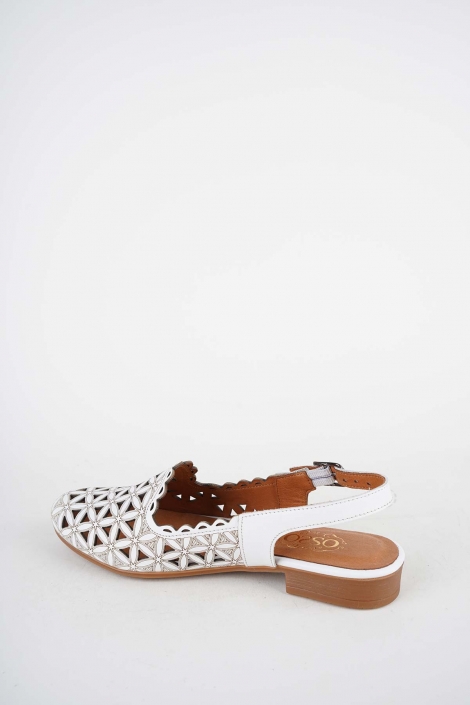 Hakiki Deri Beyaz Kadın Burun Kapalı Sandalet 261214502