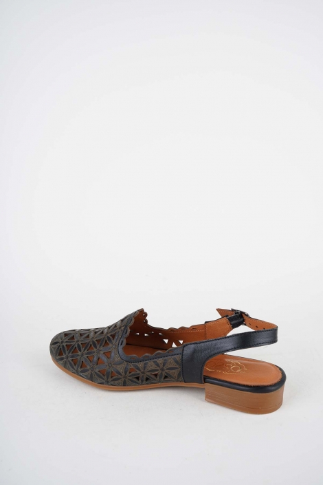 Hakiki Deri Siyah Kadın Burun Kapalı Sandalet 261214502