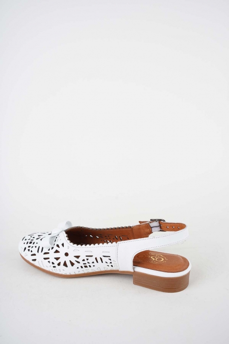 Hakiki Deri Beyaz Kadın Burun Kapalı Sandalet 261214509