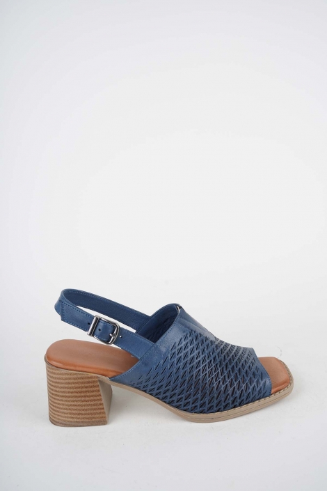 Hakiki Deri Laci Kadın Topuklu Sandalet 261215502