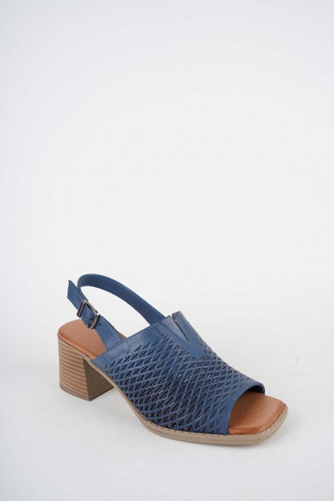 Hakiki Deri Laci Kadın Topuklu Sandalet 261215502