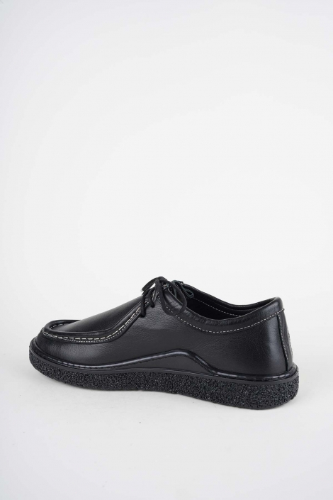 Hakiki Deri Siyah Kadın Casual Ayakkabı 231220112