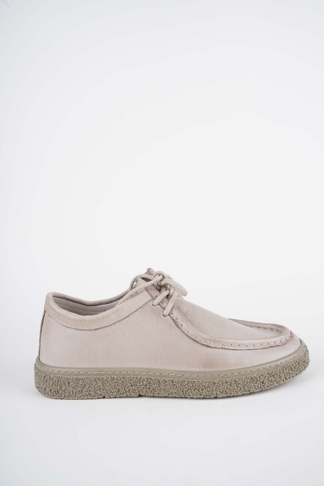 Hakiki Deri Açık Vizon Kadın Casual Ayakkabı 231220112