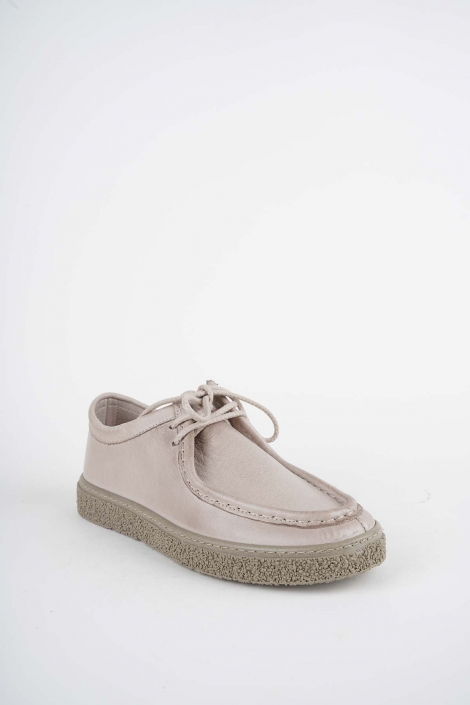 Hakiki Deri Açık Vizon Kadın Casual Ayakkabı 231220112