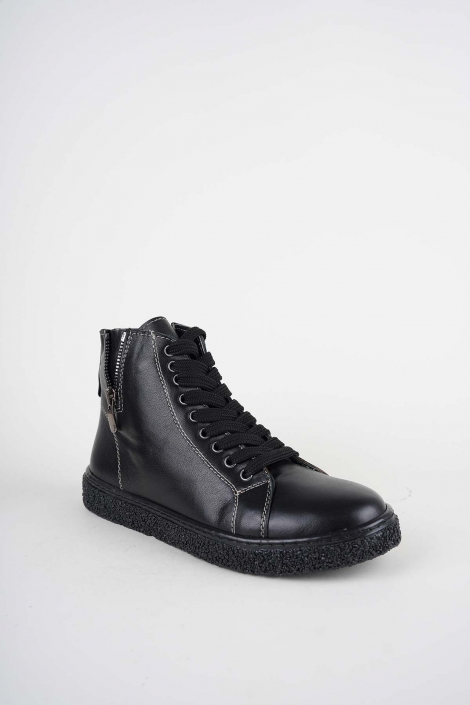 Hakiki Deri Siyah Kadın Casual Bot 242220207