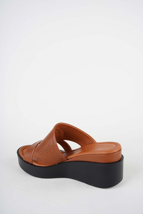 Hakiki Deri Yok Kadın Dolgu Topuklu Terlik 231229609