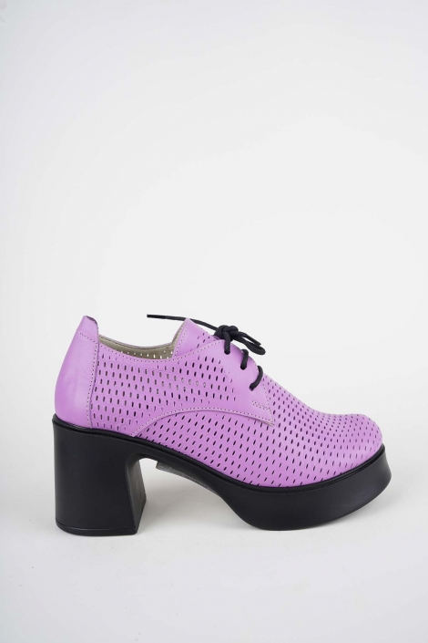 Hakiki Deri Lila Kadın Topuklu Ayakkabı 261229100