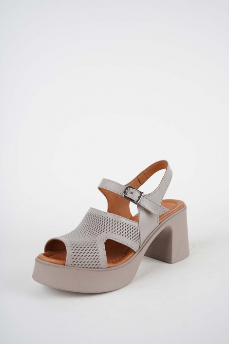 Hakiki Deri Vizon Kadın Topuklu Sandalet 261229502