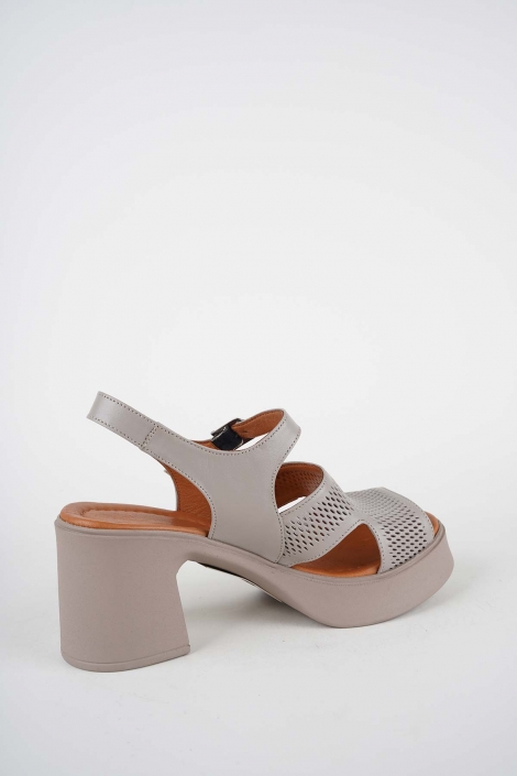 Hakiki Deri Vizon Kadın Topuklu Sandalet 261229502