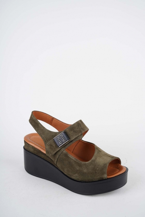 Hakiki Deri Yok Kadın Dolgu Topuklu Sandalet 261229514