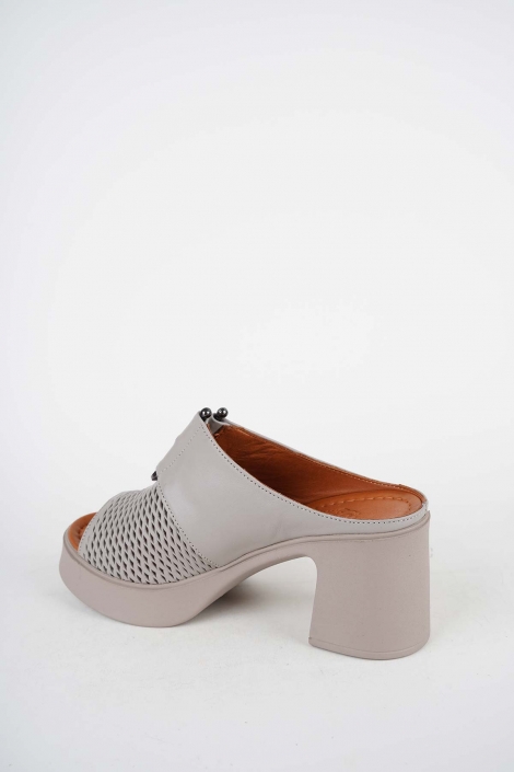 Hakiki Deri Vizon Kadın Topuklu Sandalet 261229601