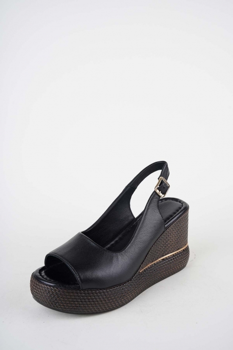 Hakiki Deri Yok Kadın Dolgu Topuklu Sandalet 261504Z503