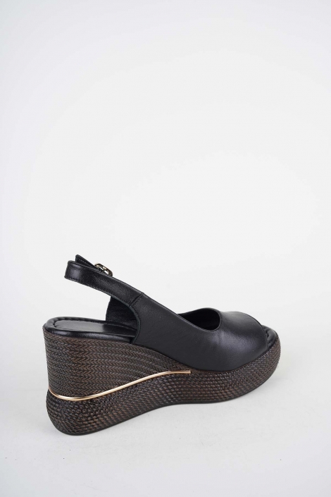 Hakiki Deri Yok Kadın Dolgu Topuklu Sandalet 261504Z503