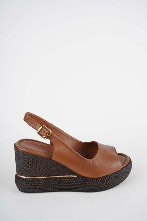 Hakiki Deri Yok Kadın Dolgu Topuklu Sandalet 261504Z503