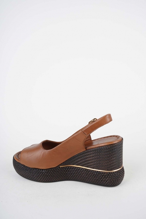 Hakiki Deri Yok Kadın Dolgu Topuklu Sandalet 261504Z503