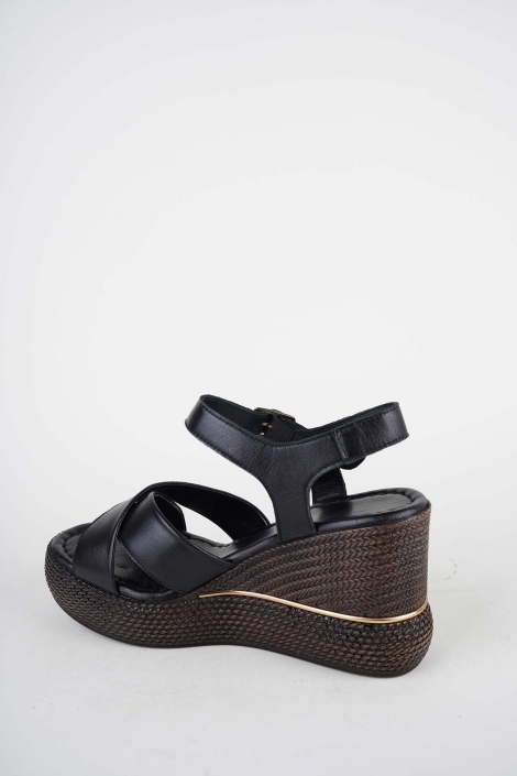 Hakiki Deri Yok Kadın Dolgu Topuklu Sandalet 261504Z504