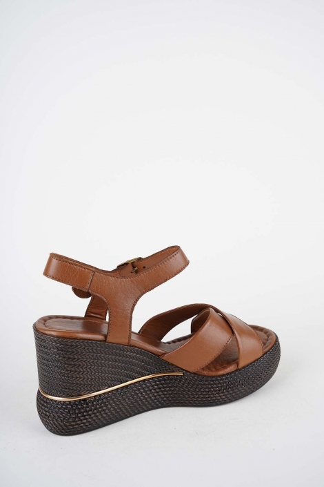 Hakiki Deri Yok Kadın Dolgu Topuklu Sandalet 261504Z504