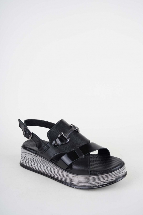 Hakiki Deri Yok Kadın Dolgu Topuklu Sandalet 261504Z513