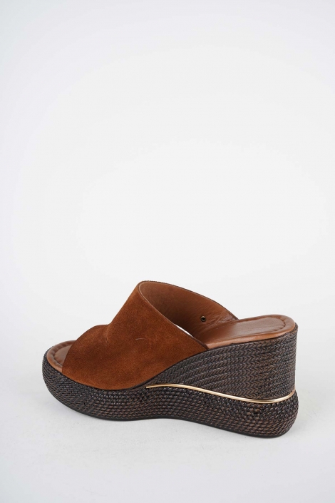 Hakiki Deri Yok Kadın Dolgu Topuklu Terlik 261504Z606