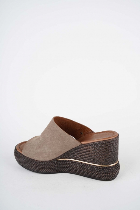 Hakiki Deri Yok Kadın Dolgu Topuklu Terlik 261504Z606