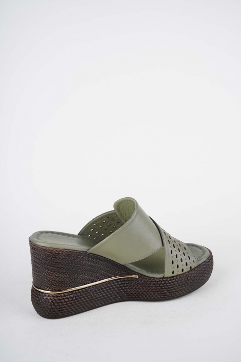 Hakiki Deri Yok Kadın Dolgu Topuklu Terlik 261504Z607