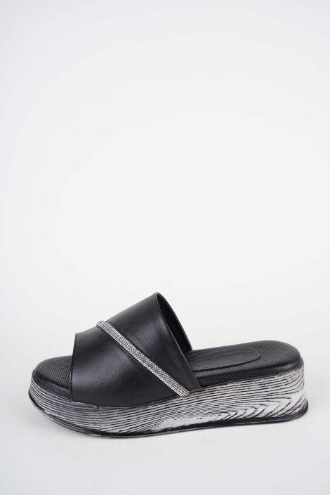 Hakiki Deri Yok Kadın Dolgu Topuklu Terlik 261504Z608