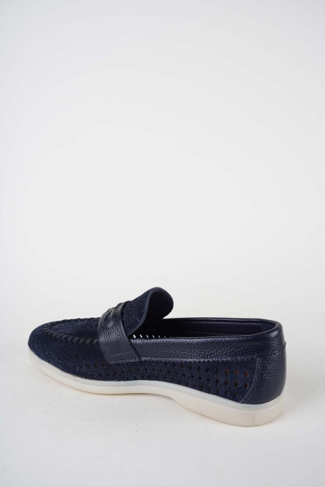 Hakiki Deri Laci Süet-Laci Floter Kadın Makosen Ayakkabı 261507Z101