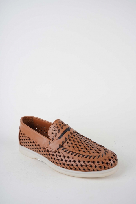 Hakiki Deri Taba Kadın Makosen Ayakkabı 261507Z102