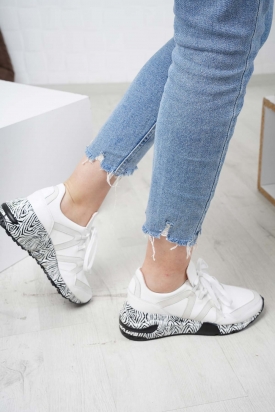 Hakiki Deri Beyaz Kadın Sneaker Ayakkabı 202110105