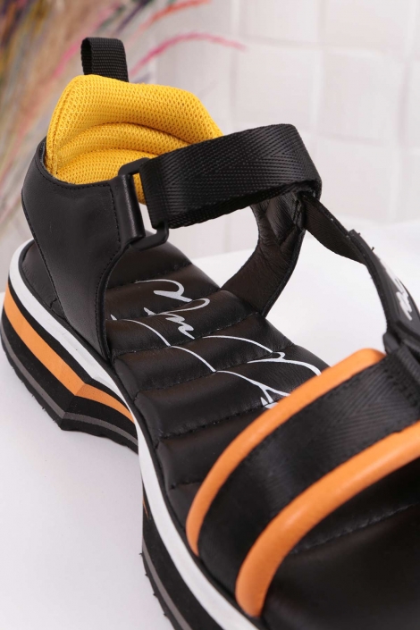 Oranj-Siyah Kadın Spor Sandalet 211114502