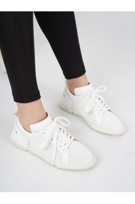 Hakiki Deri Beyaz Kadın Sneaker Ayakkabı 221114107