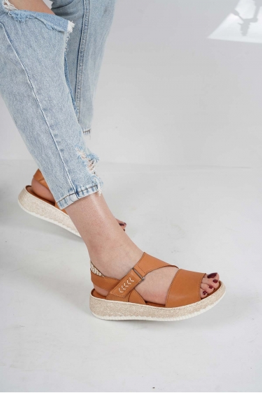 Hakiki Deri Taba Kadın Comfort Sandalet 231125501