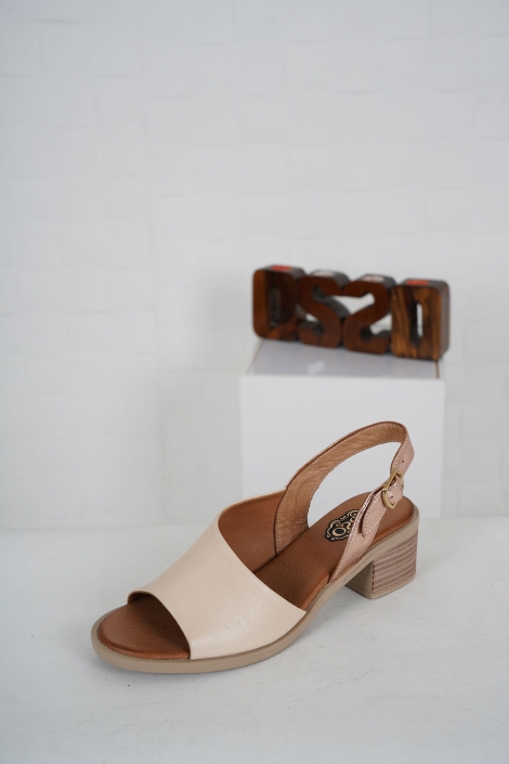 Hakiki Deri Bej-Bronz Kadın Topuklu Sandalet 231126503