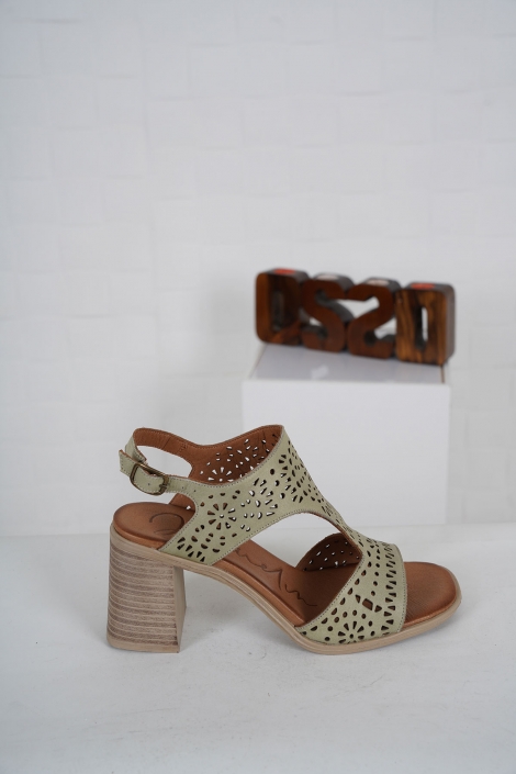 Hakiki Deri Avokado Kadın Topuklu Sandalet 231126506
