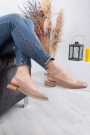 Hakiki Deri Açık Vizon Kadın Burun Kapalı Sandalet 211127529