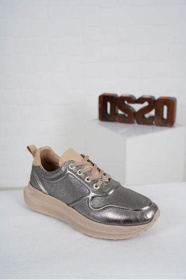 Hakiki Deri Çelik-Bisküvi Kadın Sneaker Ayakkabı 231176111