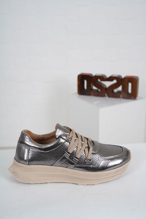Hakiki Deri Çelik Kadın Sneaker Ayakkabı 231176113
