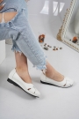 Hakiki Deri Beyaz Kadın Comfort Ayakkabı 221177101