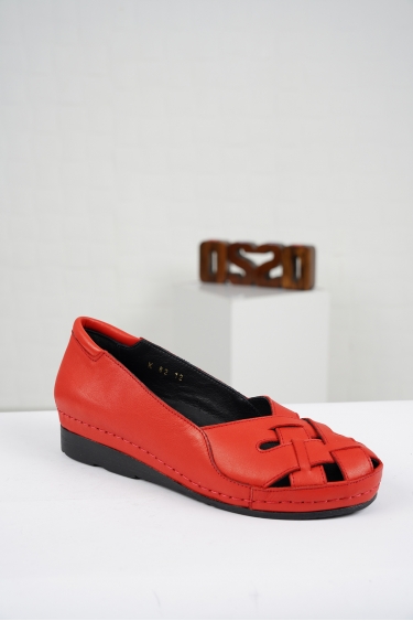 Hakiki Deri Kırmızı Kadın Comfort Ayakkabı 221177102