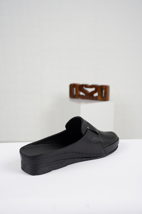 Hakiki Deri Siyah Kadın Comfort Ayakkabı 221177602