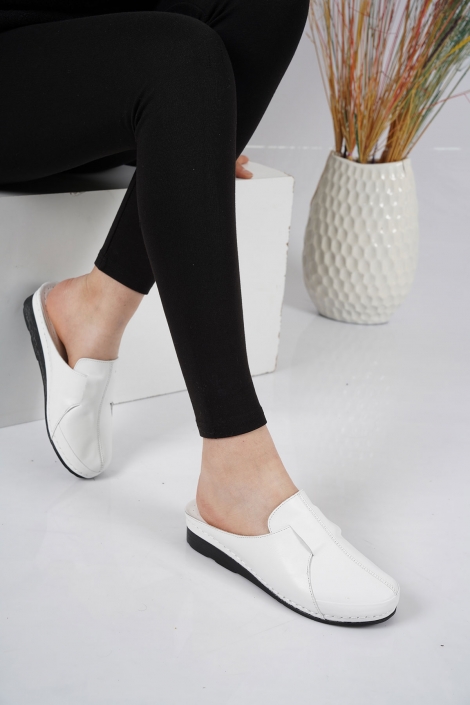 Hakiki Deri Beyaz Kadın Comfort Ayakkabı 221177602