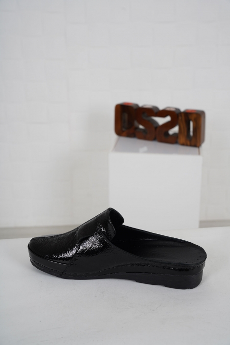 Hakiki Deri Siyah Rugan Kadın Comfort Ayakkabı 221177602