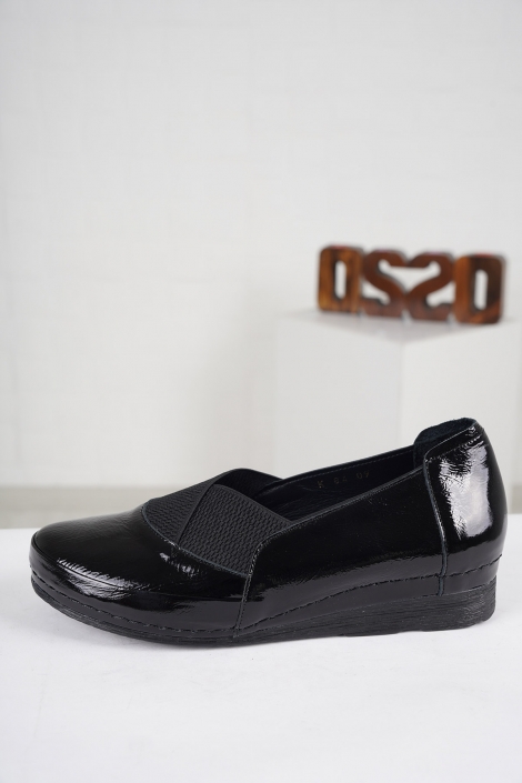 Hakiki Deri Siyah Rugan Kadın Comfort Ayakkabı 222177101