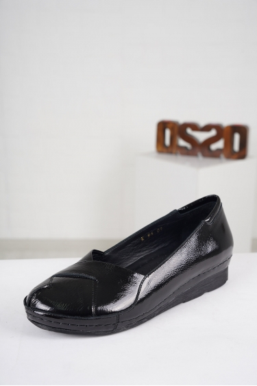 Hakiki Deri Siyah Rugan Kadın Comfort Ayakkabı 222177102
