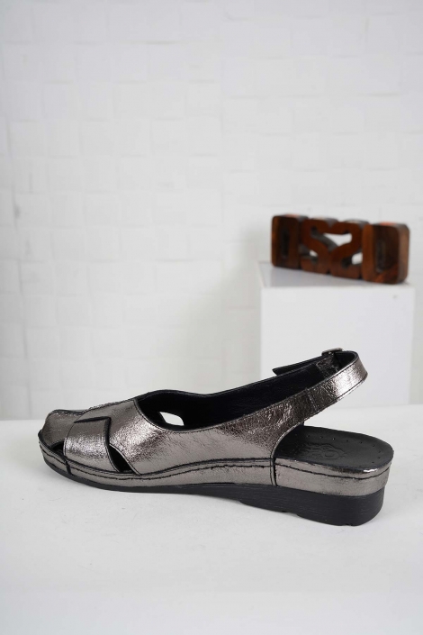 Hakiki Deri Çelik Kadın Komfort Sandalet 241177501