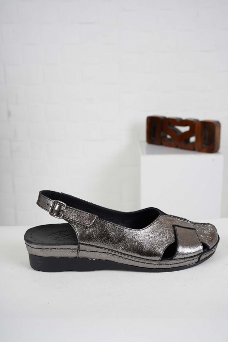 Hakiki Deri Çelik Kadın Komfort Sandalet 241177501