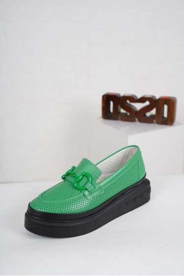 Hakiki Deri Yeşil Kadın Casual Ayakkabı 231199100